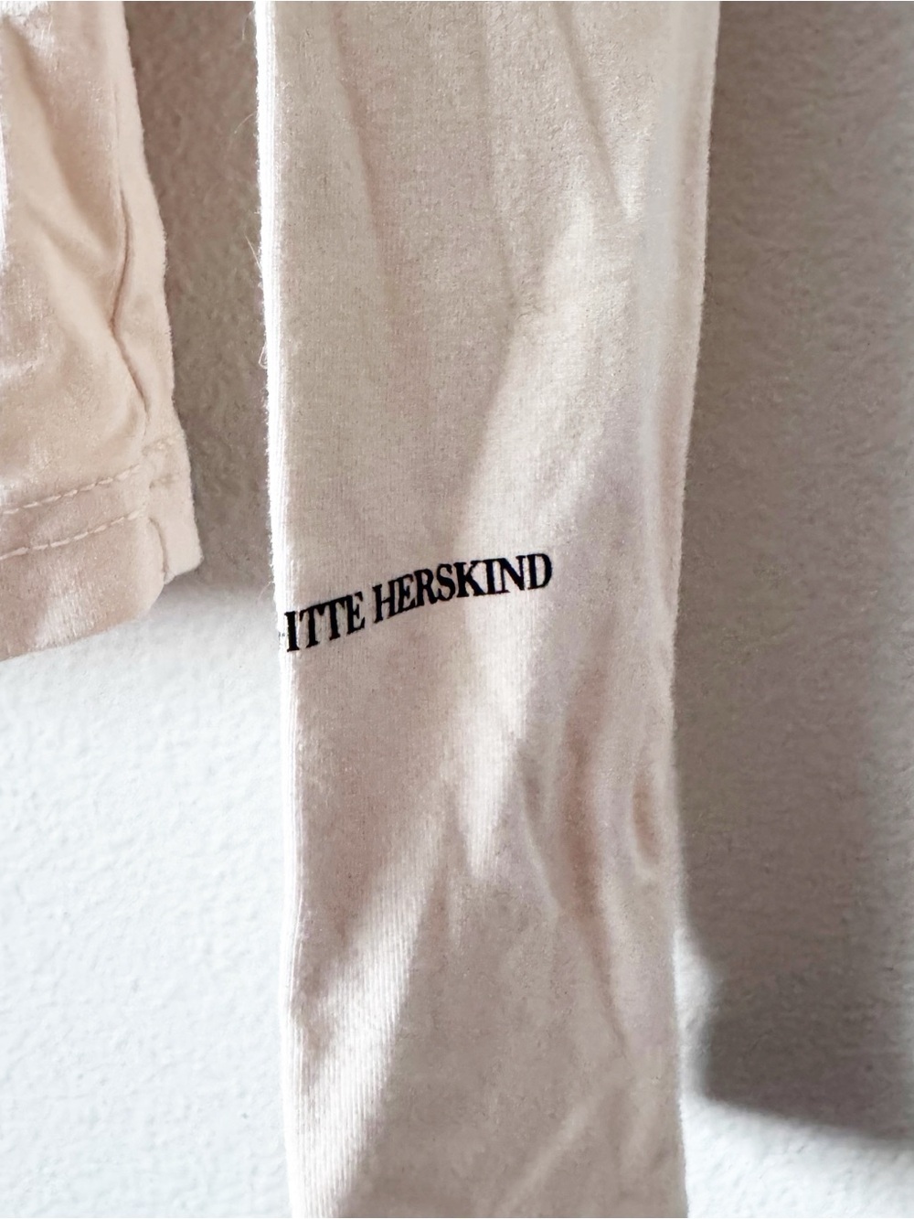 Vanessa Hong x Birgitt Herskind Long Sleeve Cutout Tee in Beige - Minimalist Top - Picture 5 of 11
